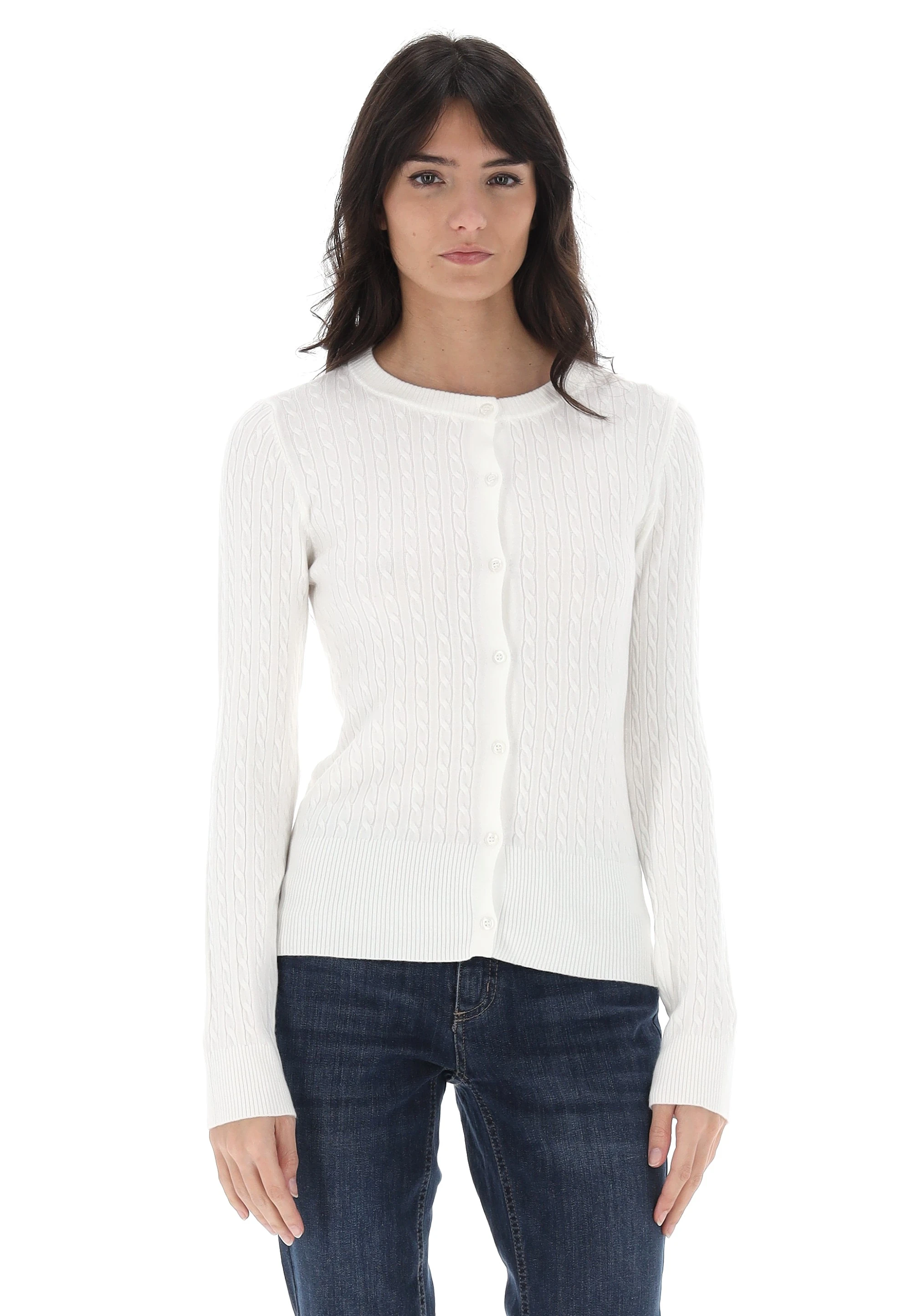 Cardigan lavorato a treccia èks